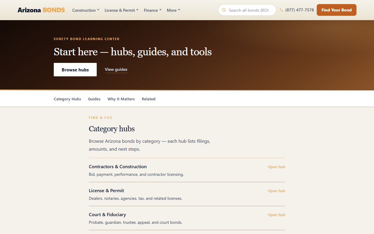 Learning center — ArizonaBondsDirect.com