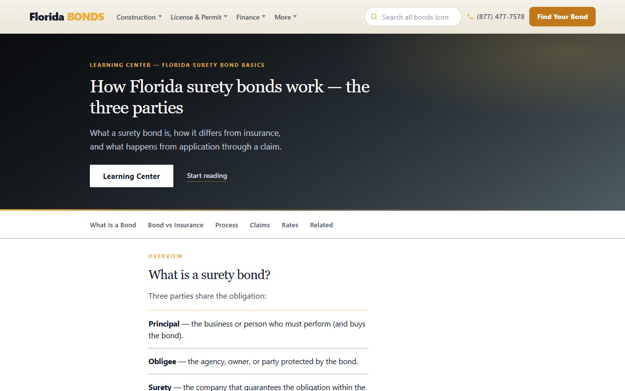 Surety bond basics — FloridaBondsDirect.com