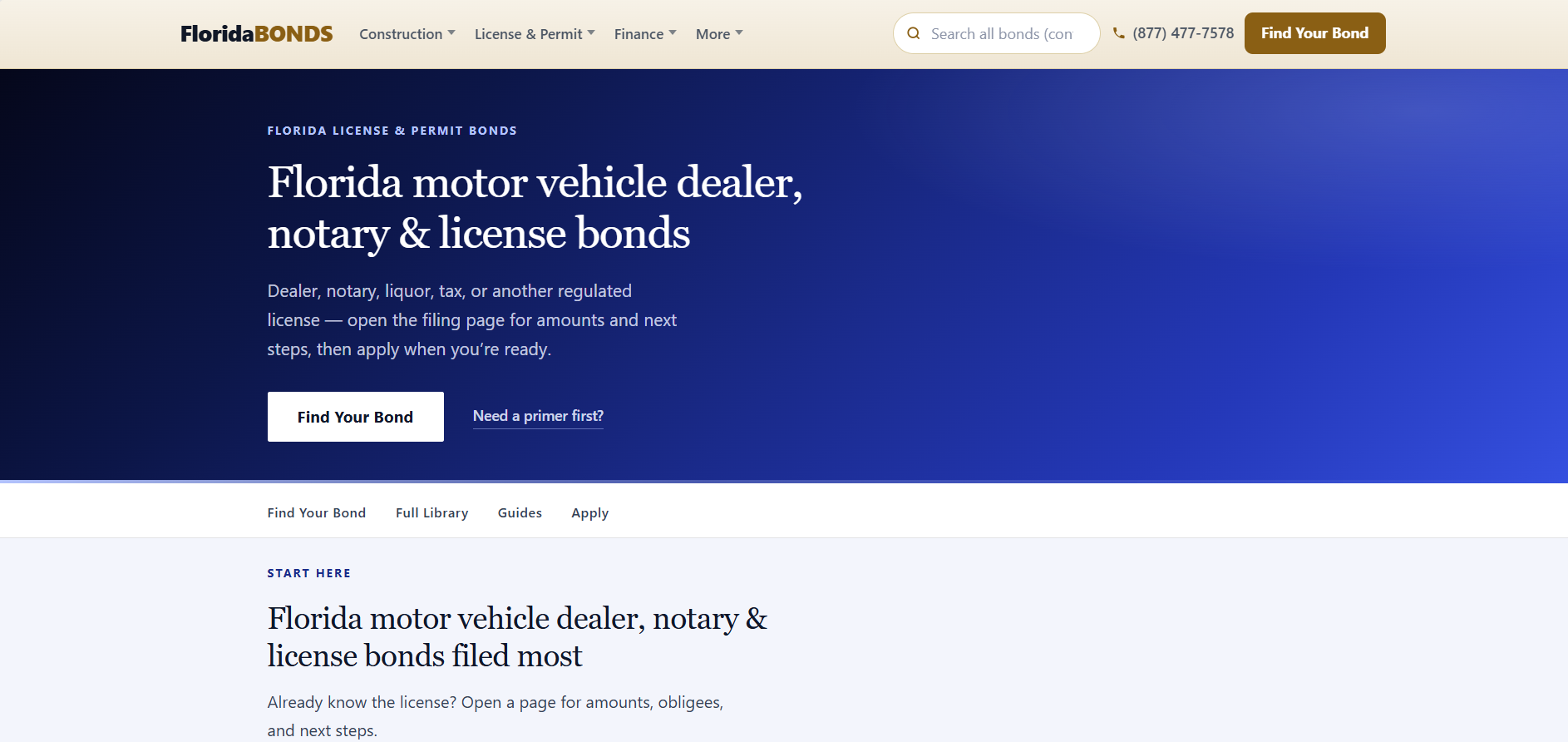 License & permit — FloridaBondsDirect.com