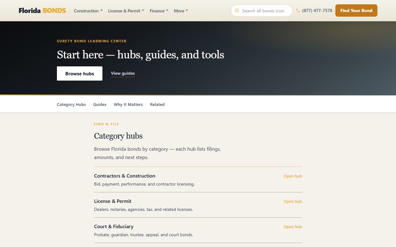 Learning center — FloridaBondsDirect.com