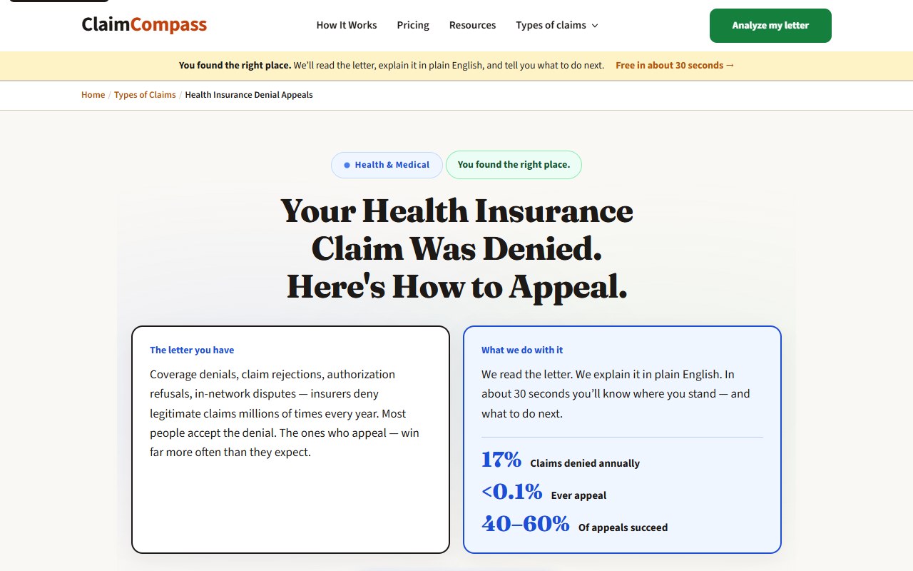 Health insurance — myclaimcompass.ai