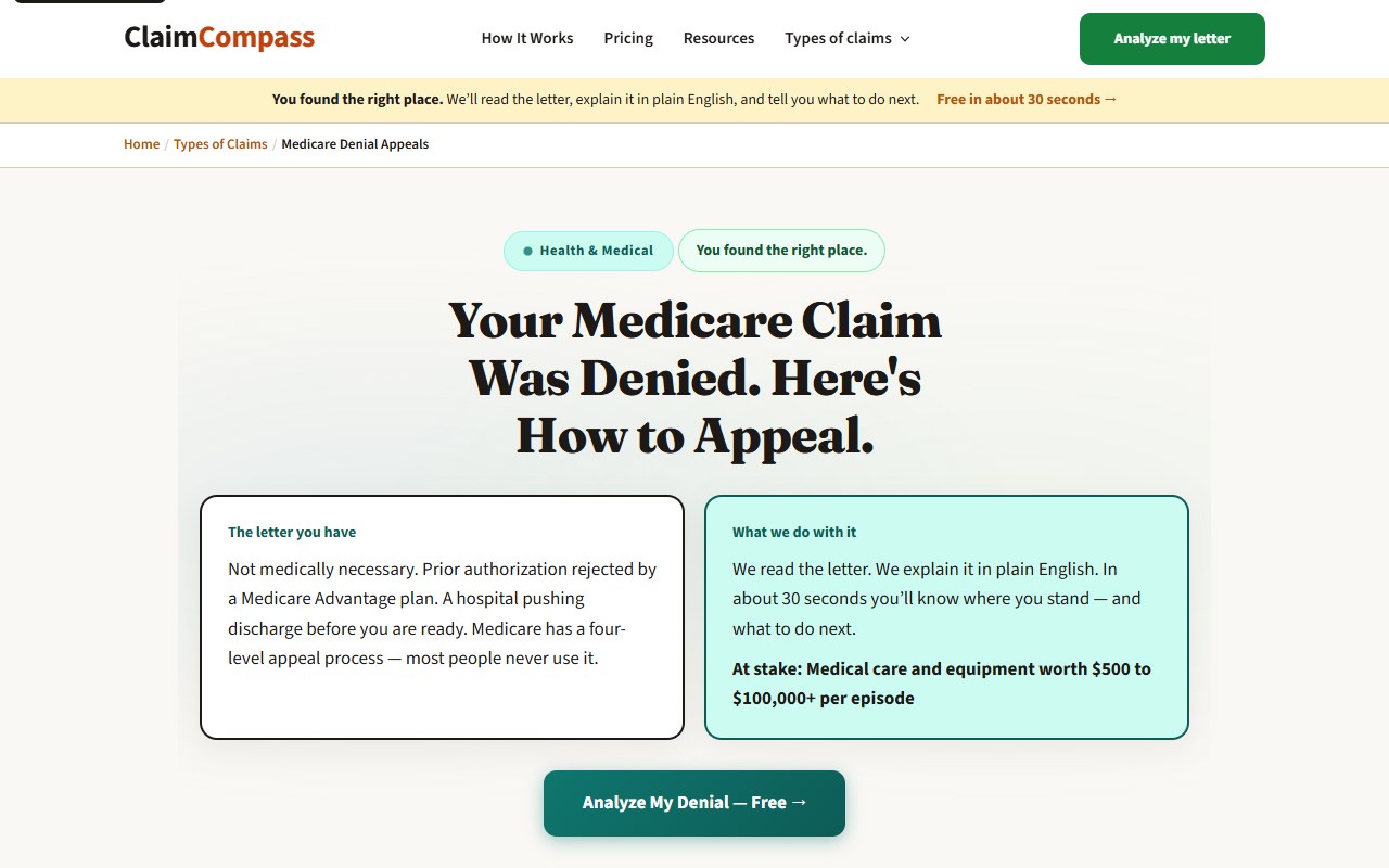 Medicare denials — myclaimcompass.ai