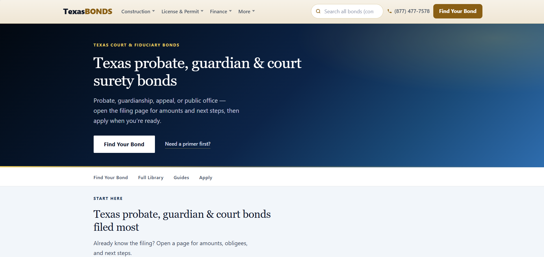 Court bonds — TexasBondsDirect.com