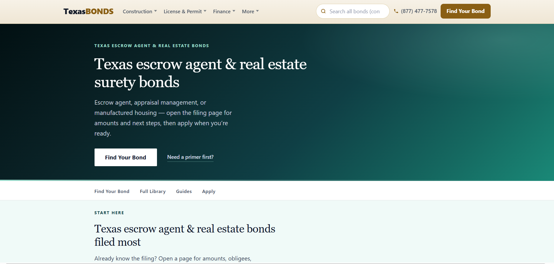 Escrow & real estate — TexasBondsDirect.com