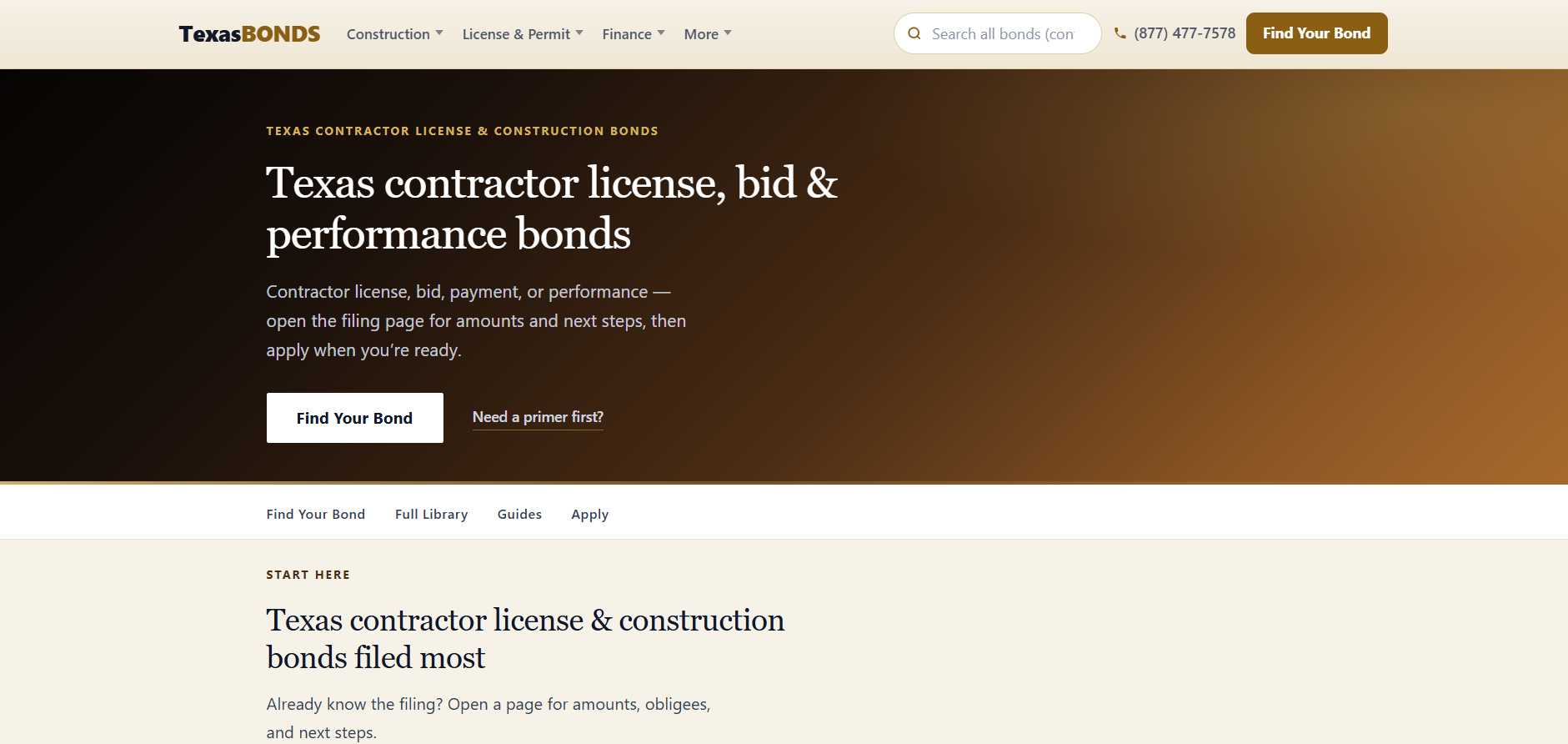 Construction bonds — TexasBondsDirect.com
